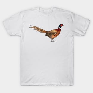 Ring-necked pheasant bird cartoon illustration T-Shirt